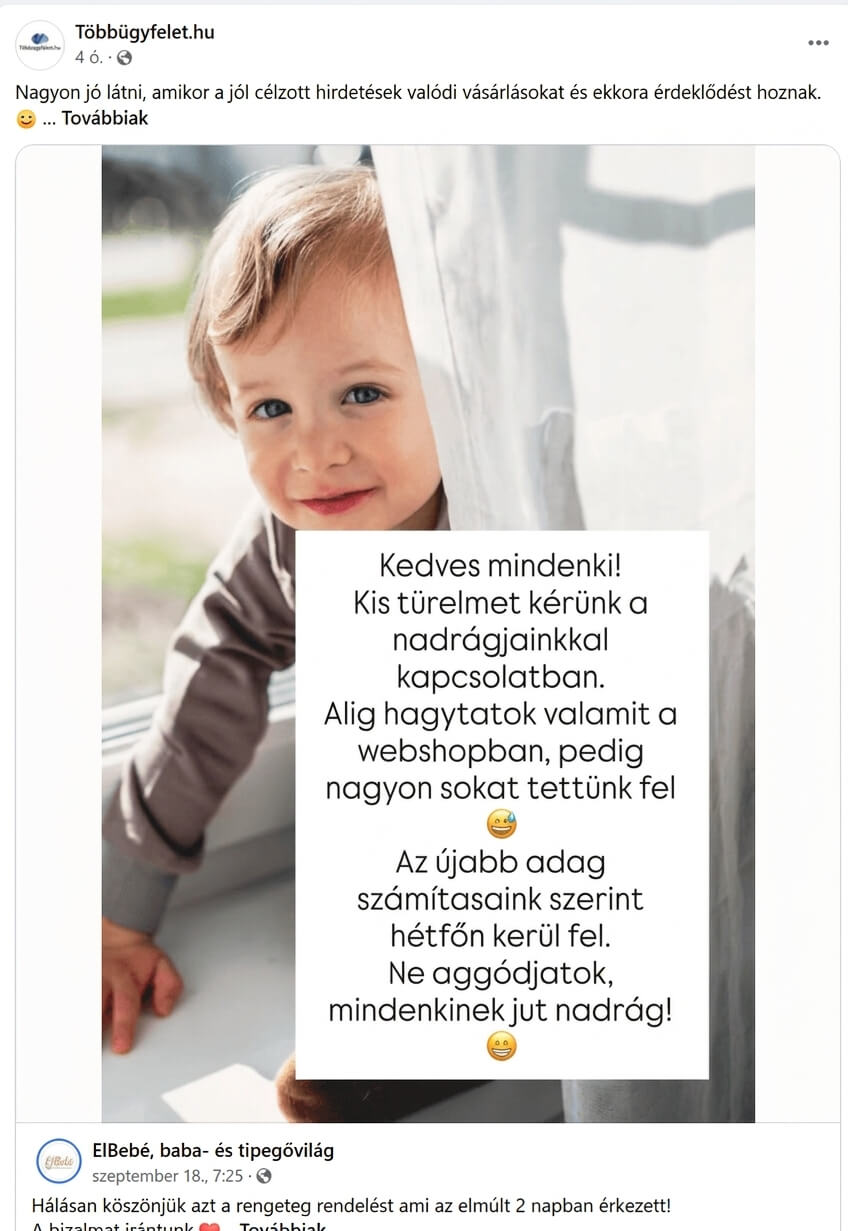 Vásárlószerzés Facebook hirdetésekkel